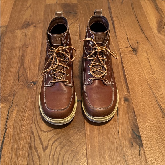 Keen Men\'s San Jose, Chestnut Brown Leather Lace-Up Boots sz 11D main image 7